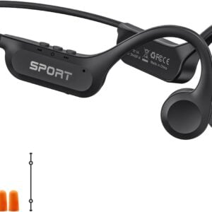 Yorlu Bone Conduction Headphones, 2026 Upgrade Open Ear Bluetooth 5.4 Headphones with Mic, 10Hrs Playtime Wireless Earbuds, Sports Earphones Comfort, IP56 Waterproof Headset (Matte Black)