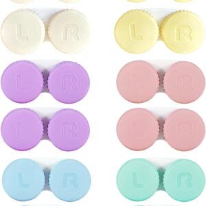 12 Pack Contact Lens Case, Portable Contact Case for Travel Outdoor Home Office Dormitory and Daily Use,Colorful