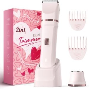 Risina Bikini Trimmer for Women - Painless Electric Razors for Silk Skin,Cordless Body Shaver with Ceramic Blade, Replaceable Lady Razor, IPX7 Waterproof & Easy Cleaning, Birthday Gifts for Women