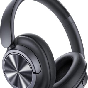 Hybrid Active Noise Cancelling Headphones 120H Playtime Wireless Headphones Bluetooth 6.0 Over Ear Headphones with 6 ENC HD Call Mic, Hi-Res 360° Spatial Audio ANC Headphone for Travel Workout Black