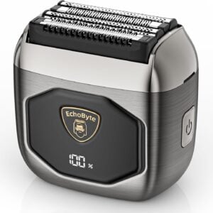 Full Metal Electric Foil Shaver for Men: 4 Floating Blades, IPX7 Waterproof Wet & Dry Mini Razor, 120-Min Runtime USB-C Rechargeable, Quiet Travel Groomer with LED Display & Travel Lock