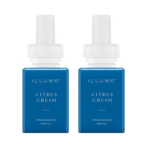 Pura & Illume Home Scent Refill - Smart Home Air Diffuser - Up to 120-Hours of Luxury Fragrance per Refill - Household Essential - Clean & Safe Diffuser Fragrance - 2 Pack, Citrus Crush