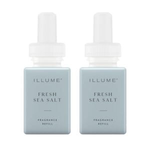 Pura & ILLUME Home Scent Refill - Smart Home Air Diffuser - Up to 120-Hours of Luxury Fragrance per Refill - Household Essential - Clean & Safe Diffuser Fragrance - 2 Pack, Fresh Sea Salt