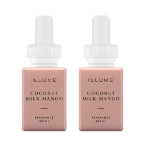 Pura & Illume Home Scent Refill - Smart Home Air Diffuser - Up to 120-Hours of Luxury Fragrance per Refill - Household Essential - Clean Diffuser Fragrance - 2 Pack, Coconut Milk Mango