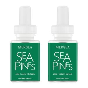 Pura & Mersea Fragrance Refill - Smart Home Air Diffuser - Home Scent Refill - up to 120-Hours of Premium Fragrance per Vial - Clean Diffuser - 2 Pack - Sea Pines