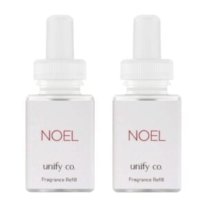 Pura & Unify Co. Home Scent Refill - Smart Home Air Diffuser Fragrance - Up to 120-Hours of Premium Fragrance per Refill - Clean & Safe Diffuser - Household Essential - 2 Pack - Noel
