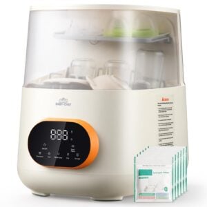 Baby Bottle Washer Steam Dryer: All in One Cleaning Machine for Bottles Pump Parts & Baby Essentials Replaces Hand Washing Effortless Daily Use