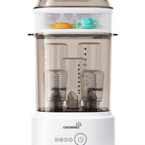 Grownsy Compact Baby Bottle Sterilizer and Dryer with Fast Sanitization