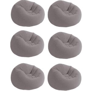 INTEX Beanless Bag Inflatable Lounge Chair for Adults, 6-Pack