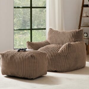 Oversized Bean Bag Chair for Living Room Furniture Bean Bag Chairs for Adults- Small Couch & Lounge Accent Chair for Living Room Chairs or Bedroom