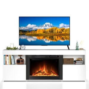 Electactic 59" Electric Fireplace TV Stand with Mantel