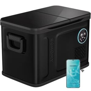 EUHOMY 12 Volt Refrigerator, 37QT Dual Zone Electric Cooler APP Control, Car Refrigerator with 12/24V DC 110-240V AC, Car Fridge -4℉~68℉, Portable Freezer Aluminum Interior for Camping,Trip,Home,Truck, 37QT,APP