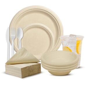 ECO SOUL Compostable Dinnerware Set (400 Pieces, Round)