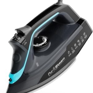 PurSteam SteamBurst+ Steam Iron, Ceramic Soleplate, Self-Clean, Anti Drip