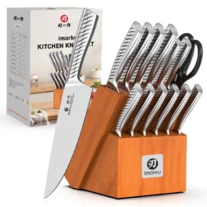 imarku 14-Piece Knife Set with Block, One set for all Food, Utility knife