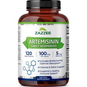 Zazzee High Absorption Artemisinin, 100 mg per Capsule, 120 Vegan Capsules