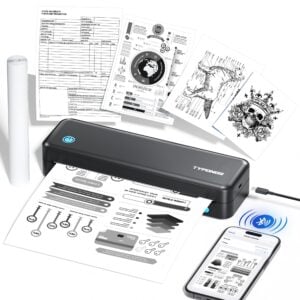 TYPONOS D820 Inkless Portable Thermal Printer for Travel – 8.5" x 11, Black