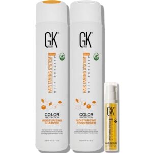 GK HAIR Global Keratin Moisturizing Shampoo and Conditioner Sets (10.1 Fl Oz/300ml) Argan Oil Anti Frizz Serum (0.34 Fl Oz/10ml)