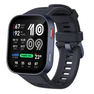 Amazfit Bip Max Smart Watch, 2.07" AMOLED Display, GPS, iOS/Android | 50mm, 20-Day Battery, Water-Resistant, 4GB Storage, Offline Maps, Fitness Tracker, Hybrid Training, 150+ Sports, HYROX Mode, Dark Blue, Bip Max
