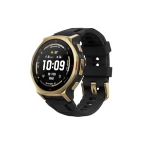 Amazfit T-Rex 3 Pro Smart Watch, 1.32" AMOLED Sapphire Glass, iOS/Android | 44mm, 17-Day Battery, Dual-Band GPS, Flashlight, Water-Resistant, Titanium Bezel, Rugged/Military Style, Offline Maps, Black Gold, 44mm