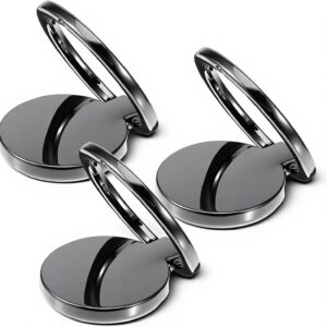 3PCS Cell Phone Ring Holder, 360° Rotating Finger Holder for Back of Phone, Self-Adhesive Cellphone Ring Grip for Magnetic Car Mounts, Compatible with All Smartphones and Smartphone Accessories