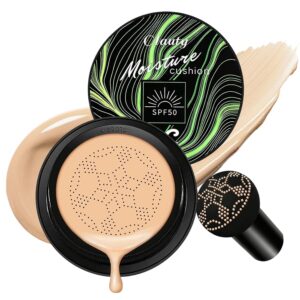 Cushion Foundation Air Cushion CC Cream With SPF 50, Full Coverage Foundation, Color Corrector, Even Skin Tone, Tattoo cover up, Moisturizing Concealer Sunscreen Foundation Makeup (Natural SPF50)